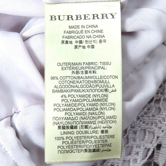 BURBERRY LONDON one piece 3929594 Outer: 96% cotton, Outer: 4% nylon, Lining: 100% polyester Light gray Women 36 Used Authentic