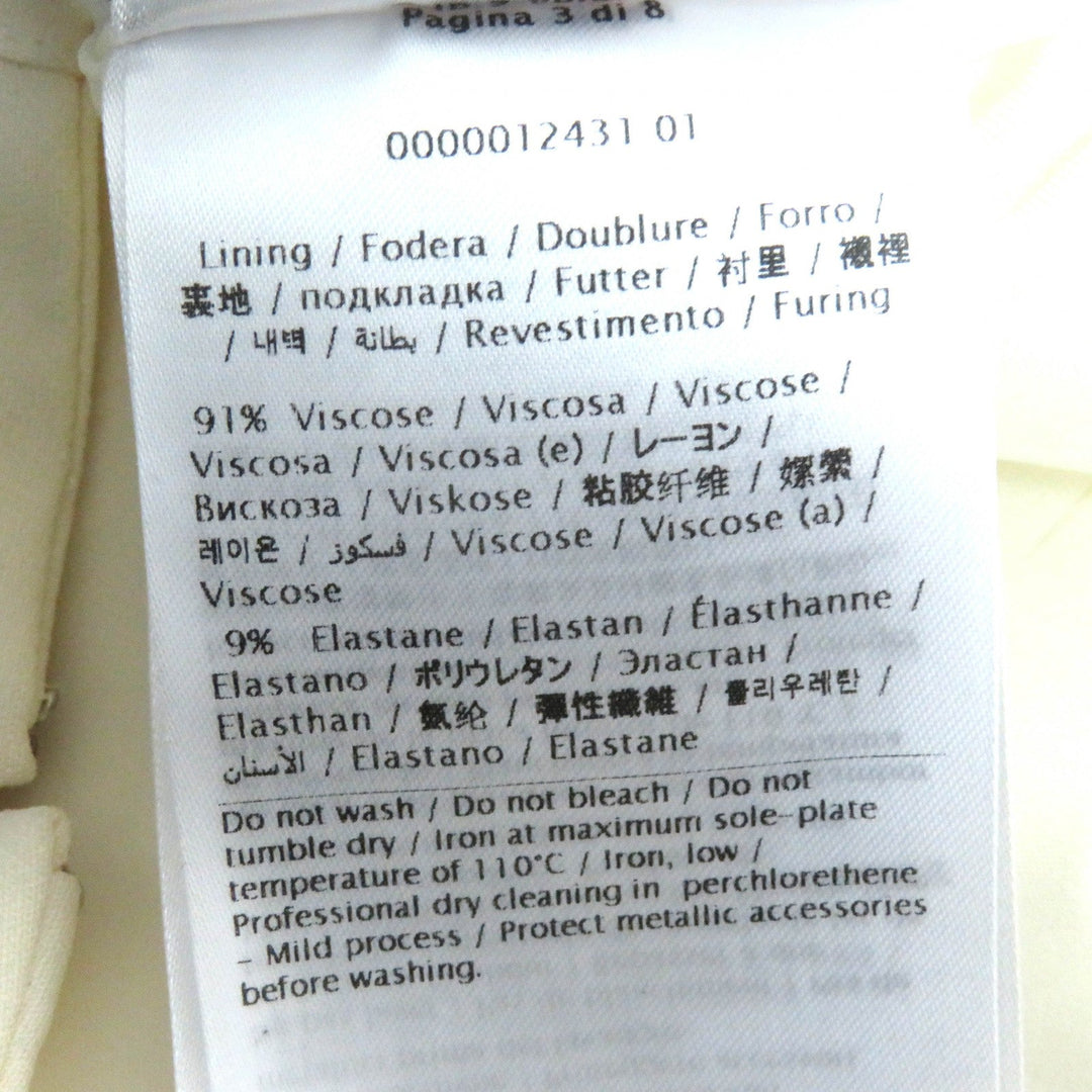 VALENTINO skirt 1B3RA8X51CF Outer: 65% wool, Outer: 35% silk, Lining: 91% rayon, Lining: 9% polyurethane Ivory Women 38 Used Authentic