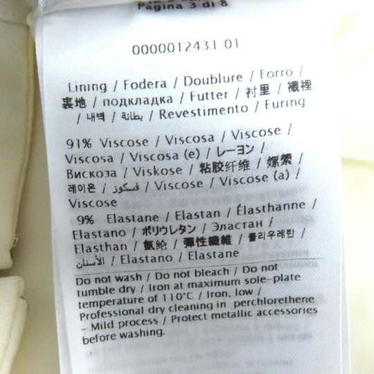 VALENTINO skirt 1B3RA8X51CF Outer: 65% wool, Outer: 35% silk, Lining: 91% rayon, Lining: 9% polyurethane Ivory Women 38 Used Authentic