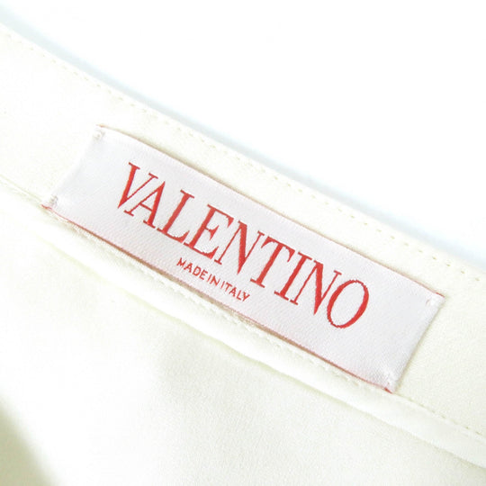 VALENTINO skirt 1B3RA8X51CF Outer: 65% wool, Outer: 35% silk, Lining: 91% rayon, Lining: 9% polyurethane Ivory Women 38 Used Authentic