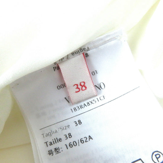 VALENTINO skirt 1B3RA8X51CF Outer: 65% wool, Outer: 35% silk, Lining: 91% rayon, Lining: 9% polyurethane Ivory Women 38 Used Authentic