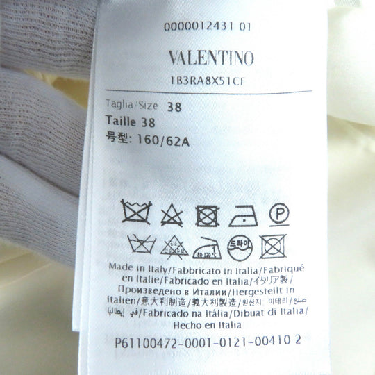 VALENTINO skirt 1B3RA8X51CF Outer: 65% wool, Outer: 35% silk, Lining: 91% rayon, Lining: 9% polyurethane Ivory Women 38 Used Authentic