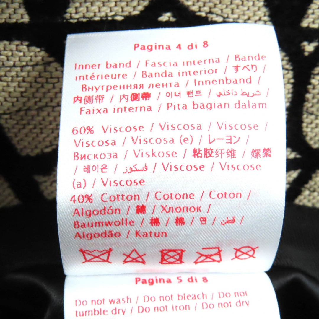 VALENTINO hat 3W2HGA65IEK Outer material: 40% cotton, Outer material: 33% rayon, Outer material: 27% polyester, Lining: 100% polyester Beige black Iconography Bucket Hat Women 56 Used Authentic