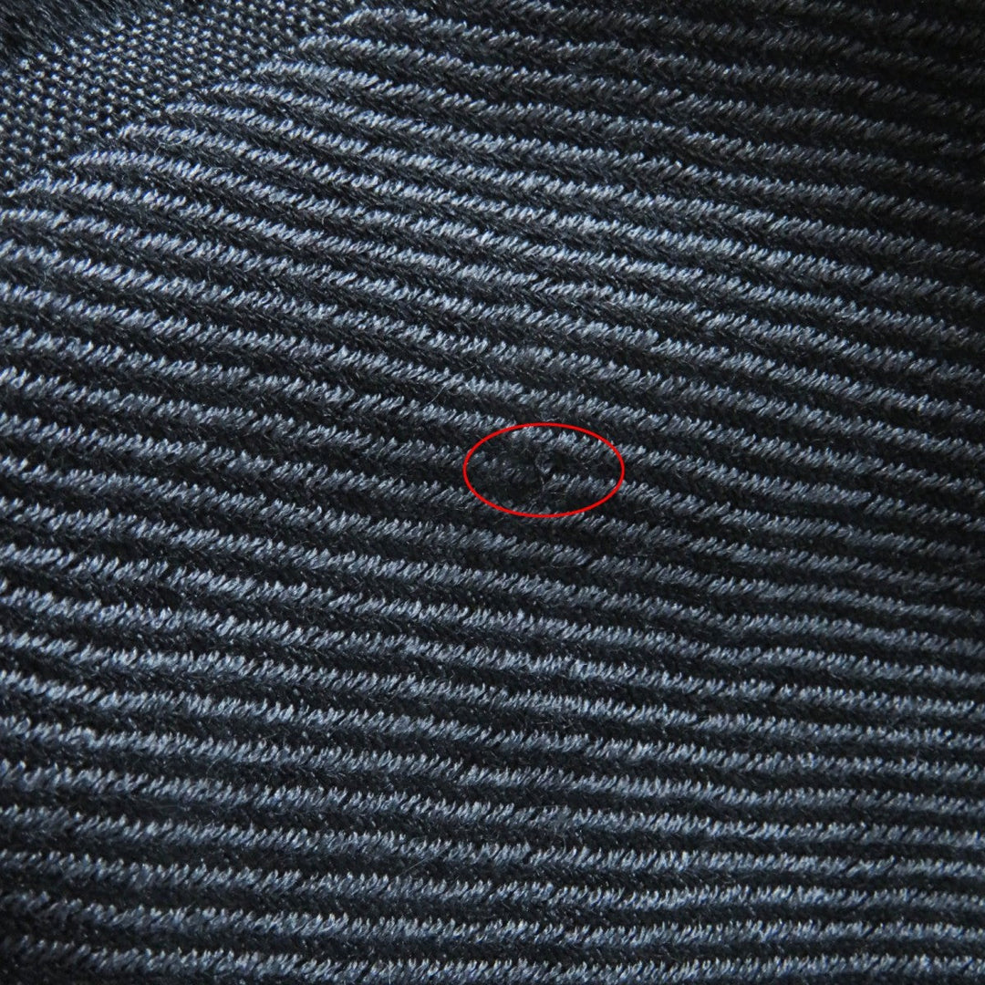 GUCCI scarf 355468 Main: 65% silk, Main: 35% wool, Leather part: fox black Women Used Authentic