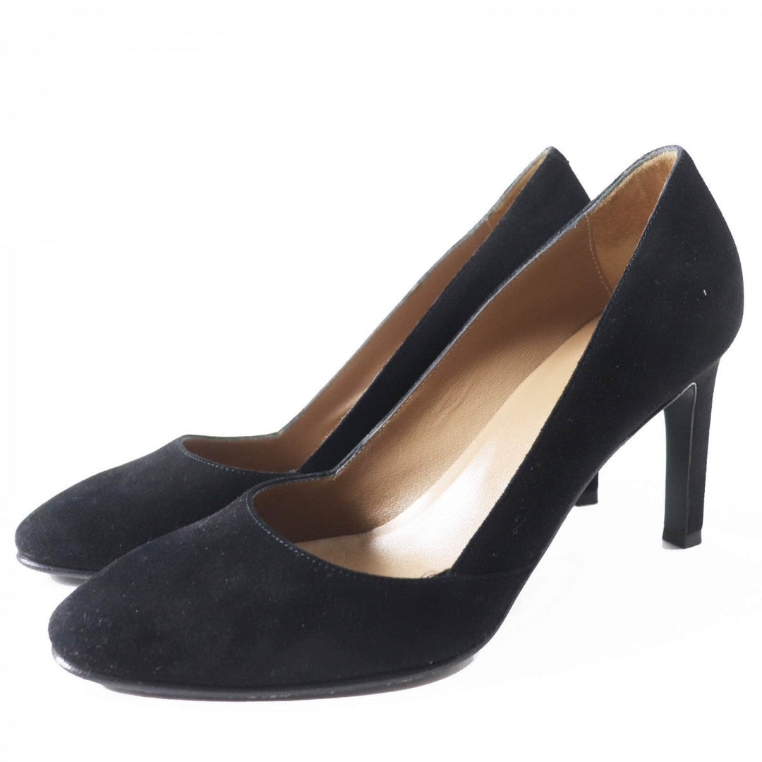 HERMES pumps 182017Z Suede leather black 36.5