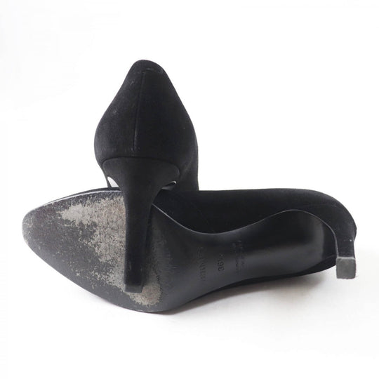 HERMES pumps 182017Z Suede leather black 36.5