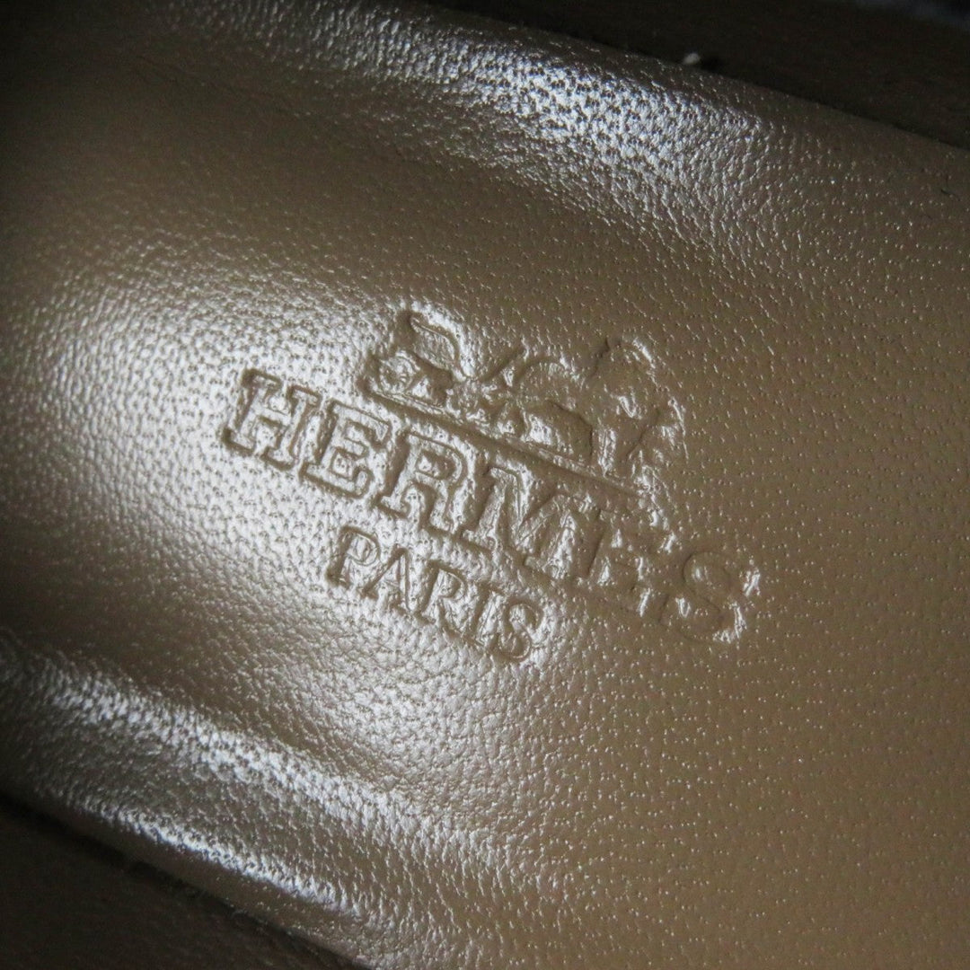 HERMES pumps 182017Z Suede leather black 36.5