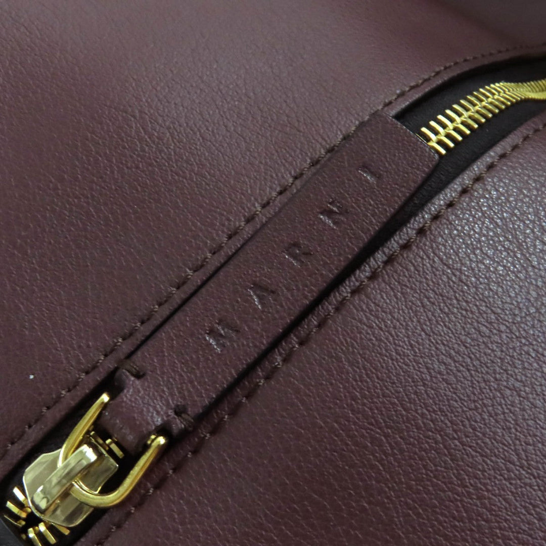 MARNI Shoulder Bag SCMP0007Q0 Main: Cowhide, Main: Cotton, Main: Polyurethane, Main: SheepskinMain: Other Bordeaux Black Women Used Authentic