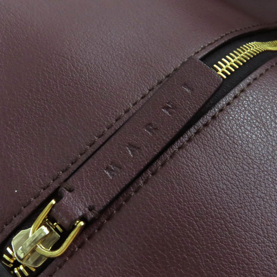 MARNI Shoulder Bag SCMP0007Q0 Main: Cowhide, Main: Cotton, Main: Polyurethane, Main: SheepskinMain: Other Bordeaux Black Women Used Authentic