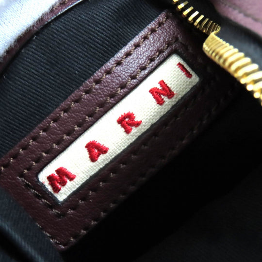 MARNI Shoulder Bag SCMP0007Q0 Main: Cowhide, Main: Cotton, Main: Polyurethane, Main: SheepskinMain: Other Bordeaux Black Women Used Authentic