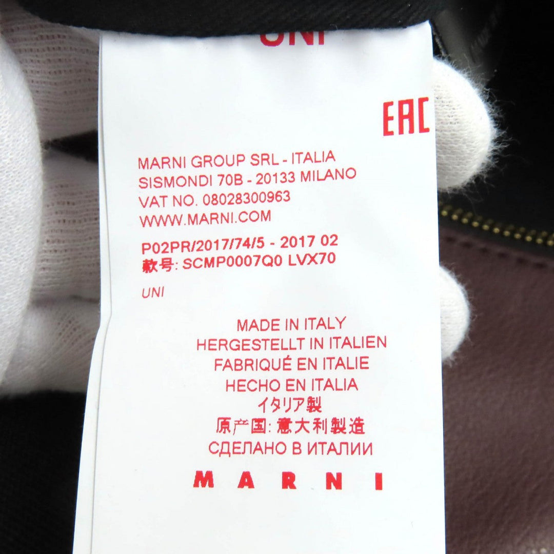 MARNI Shoulder Bag SCMP0007Q0 Main: Cowhide, Main: Cotton, Main: Polyurethane, Main: SheepskinMain: Other Bordeaux Black Women Used Authentic