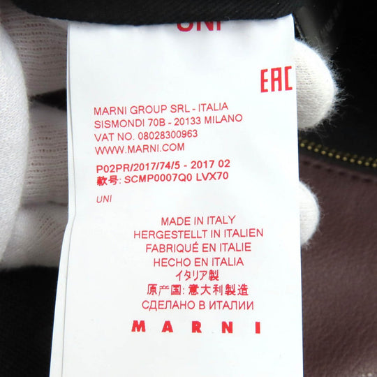 MARNI Shoulder Bag SCMP0007Q0 Main: Cowhide, Main: Cotton, Main: Polyurethane, Main: SheepskinMain: Other Bordeaux Black Women Used Authentic