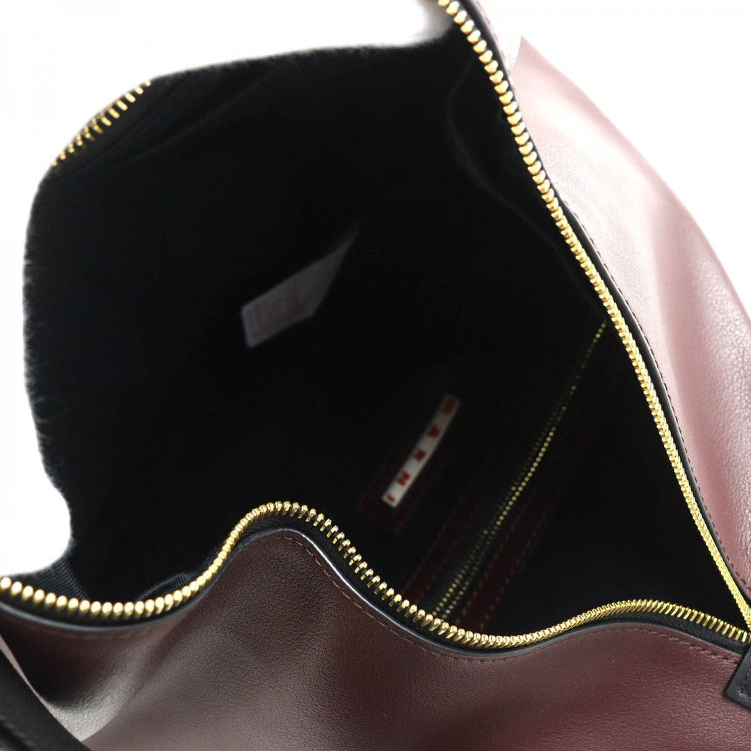 MARNI Shoulder Bag SCMP0007Q0 Main: Cowhide, Main: Cotton, Main: Polyurethane, Main: SheepskinMain: Other Bordeaux Black Women Used Authentic