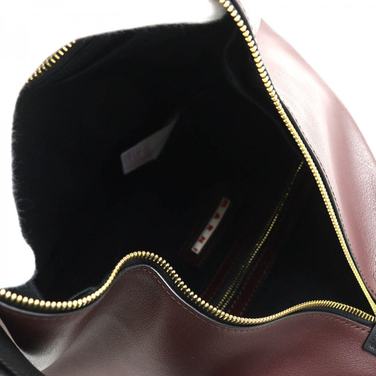 MARNI Shoulder Bag SCMP0007Q0 Main: Cowhide, Main: Cotton, Main: Polyurethane, Main: SheepskinMain: Other Bordeaux Black Women Used Authentic