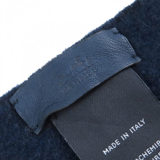 HERMES Scarf H259096S Main: 100% cashmere blue Allumet Pocket Women Used Authentic