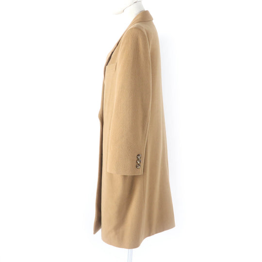 BURBERRY Double chester coat FT062-502-55 Main: 100% wool, Lining: 100% cupra, Part: 30% cashmere Camel Women 9 Used Authentic