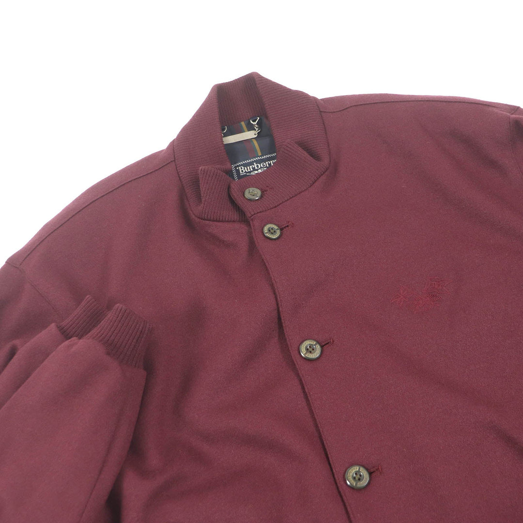 BURBERRY Blouson Outer: 100% wool, Lining: Polyester, Lining: Cupra, Part: 100% wool Bordeaux mens XL Used Authentic