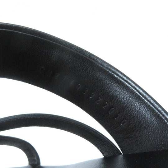 HERMES Sandals Main: Leather black Claire Women 37 Used Authentic