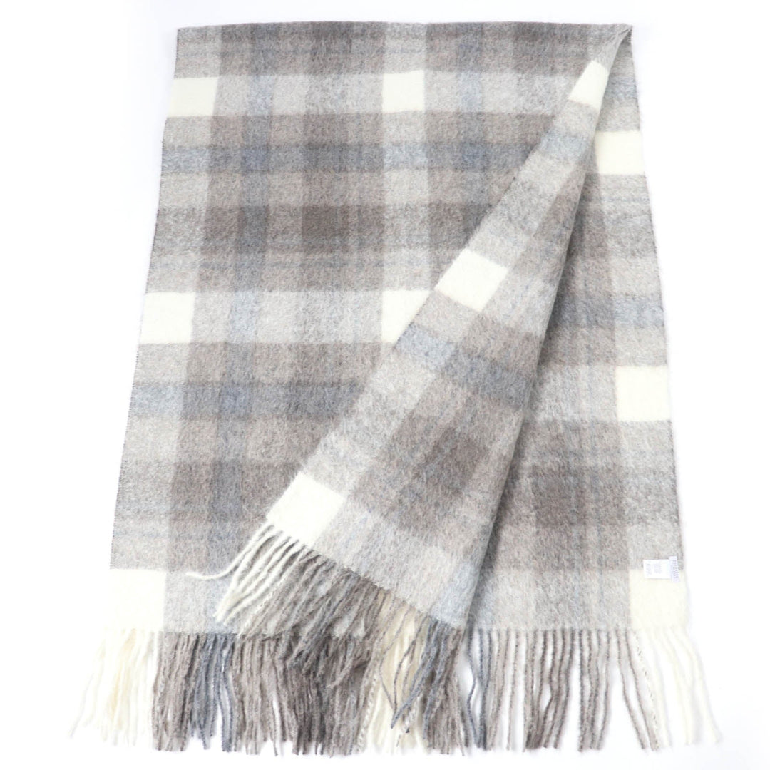 Brunello Cucinelli Scarf alpaca, wool Brown Women Used Authentic