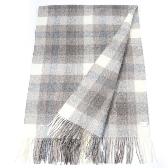 Brunello Cucinelli Scarf alpaca, wool Brown Women Used Authentic