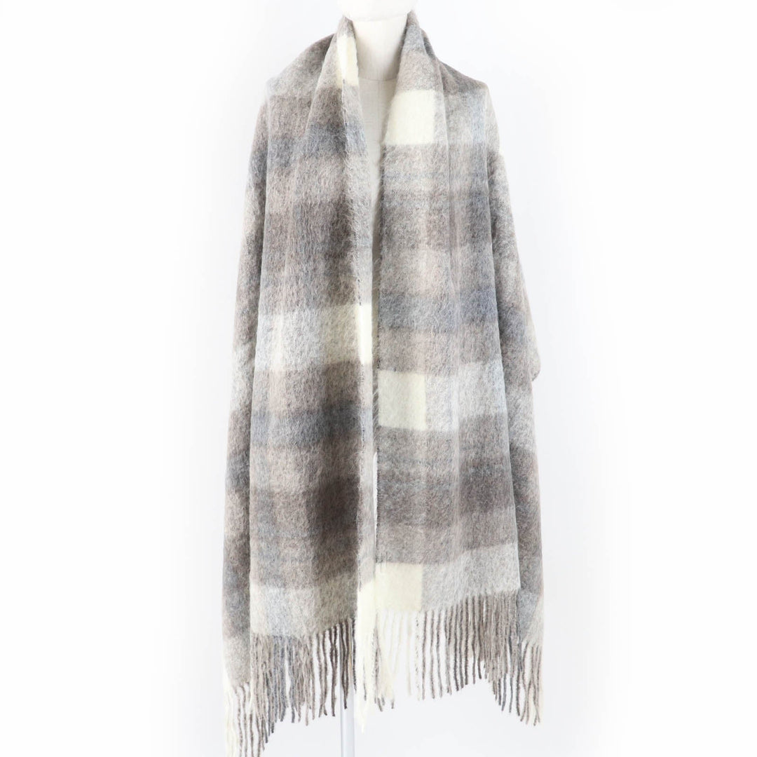 Brunello Cucinelli Scarf alpaca, wool Brown Women Used Authentic