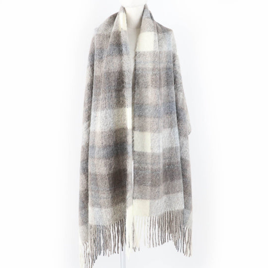 Brunello Cucinelli Scarf alpaca, wool Brown Women Used Authentic