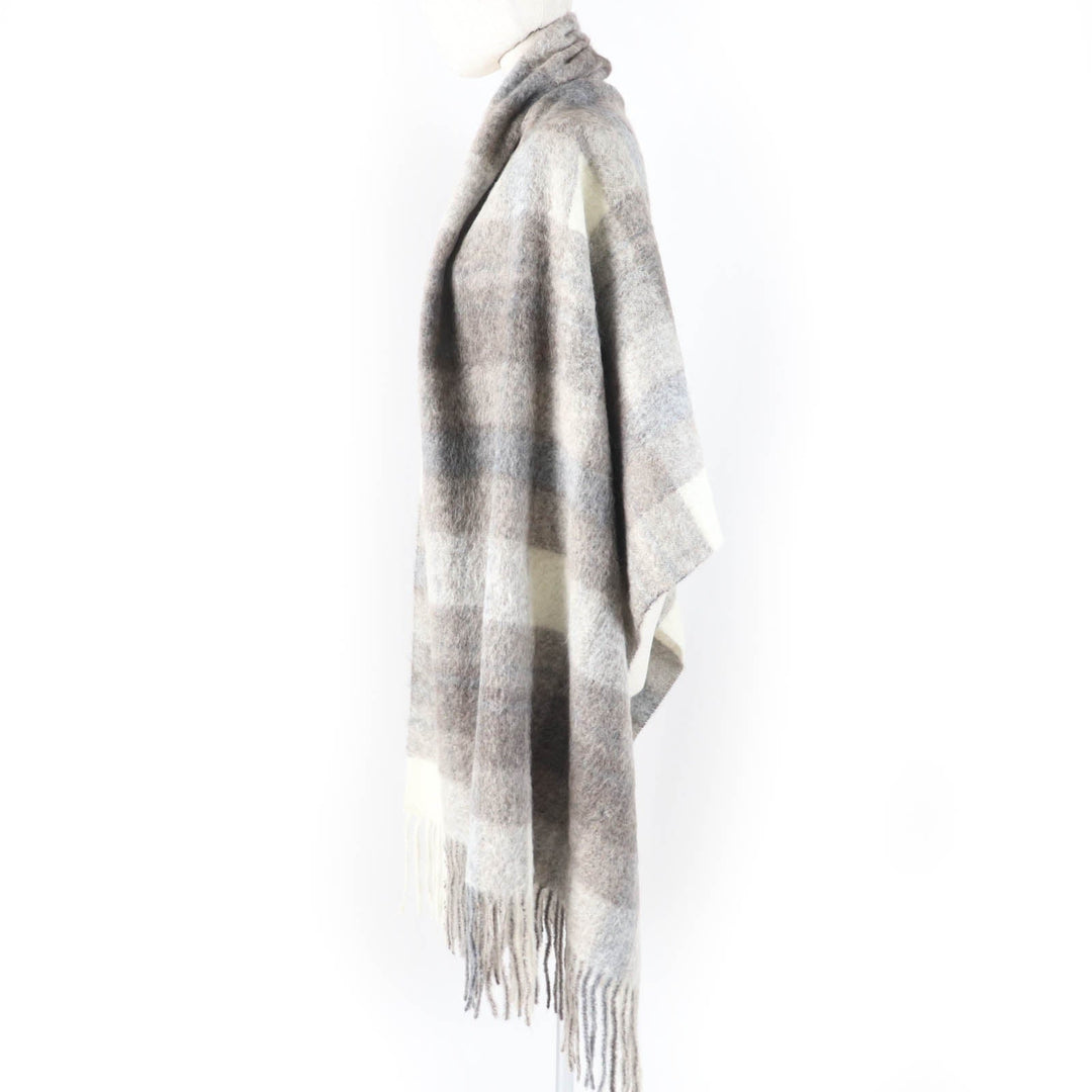 Brunello Cucinelli Scarf alpaca, wool Brown Women Used Authentic