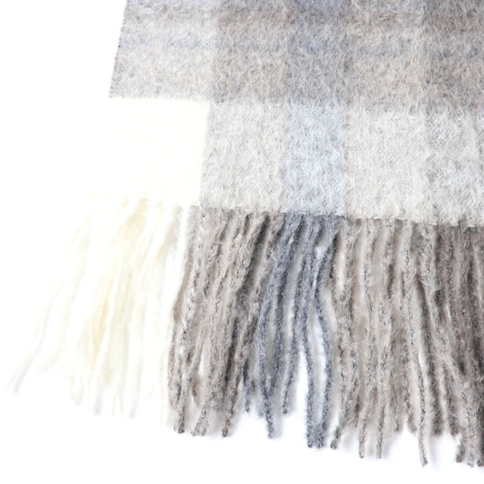 Brunello Cucinelli Scarf alpaca, wool Brown Women Used Authentic