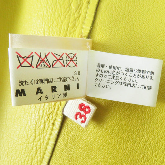 MARNI No color jacket IMXD22RYOLA175 Main: Sheep leather Beige yellow Women 38 Used Authentic