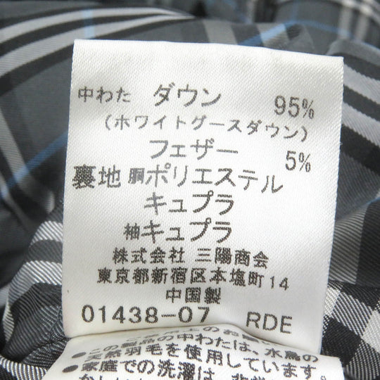 BURBERRY BLACK LABEL Down jacket Main: 100% nylon, lining: polyester, lining: cupra, sleeve lining: cupra, padding: 95% down Khaki type mens M Used Authentic