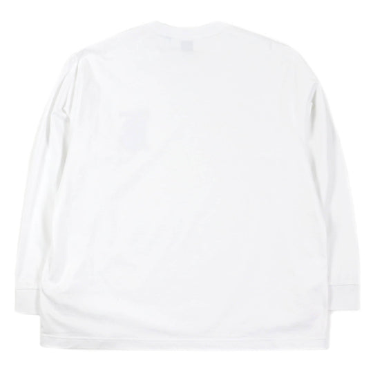 BURBERRY Long-sleeved T-shirt 8024600 Main: 100% cotton, Main: 97% cotton, Main: 3% elastane white mens L Used Authentic