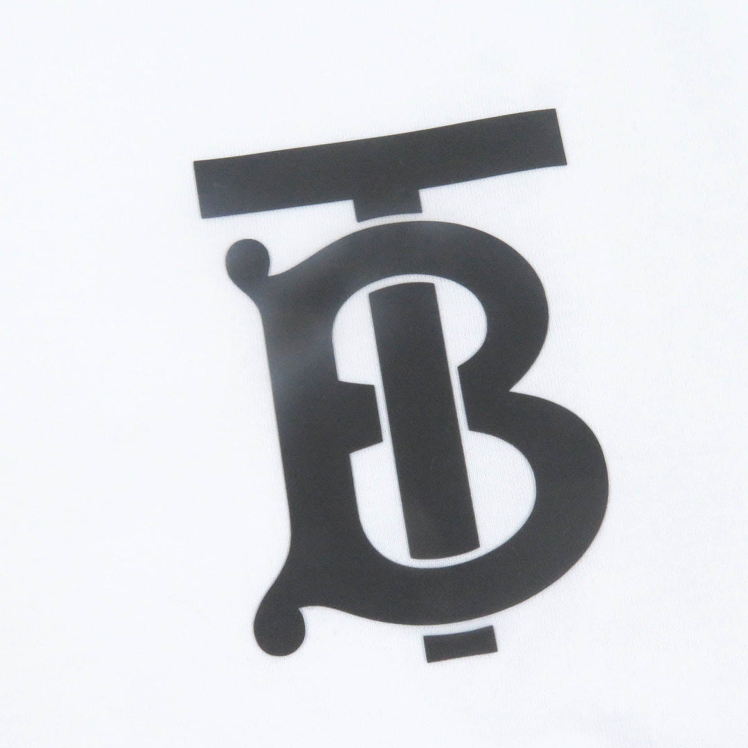 BURBERRY Long-sleeved T-shirt 8024600 Main: 100% cotton, Main: 97% cotton, Main: 3% elastane white mens L Used Authentic