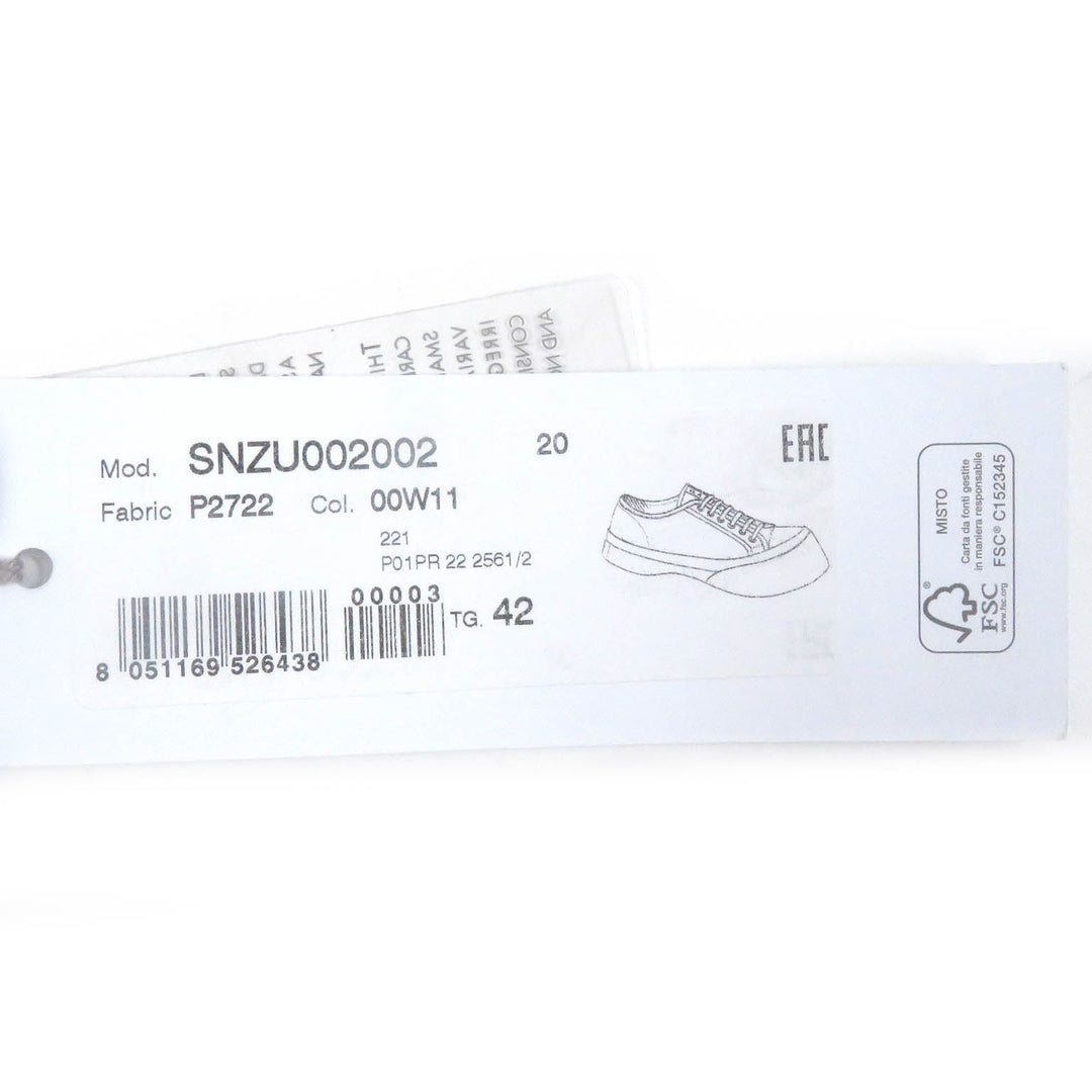 MARNI Low cut sneakers SNZU002002 Main: Leather Ivory PABLO mens 42 Used Authentic