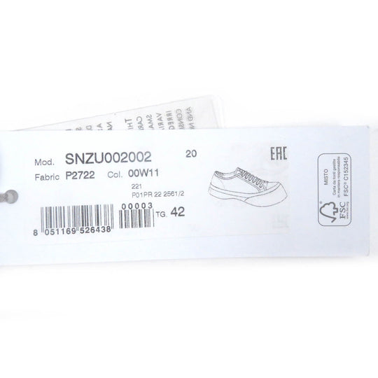 MARNI Low cut sneakers SNZU002002 Main: Leather Ivory PABLO mens 42 Used Authentic