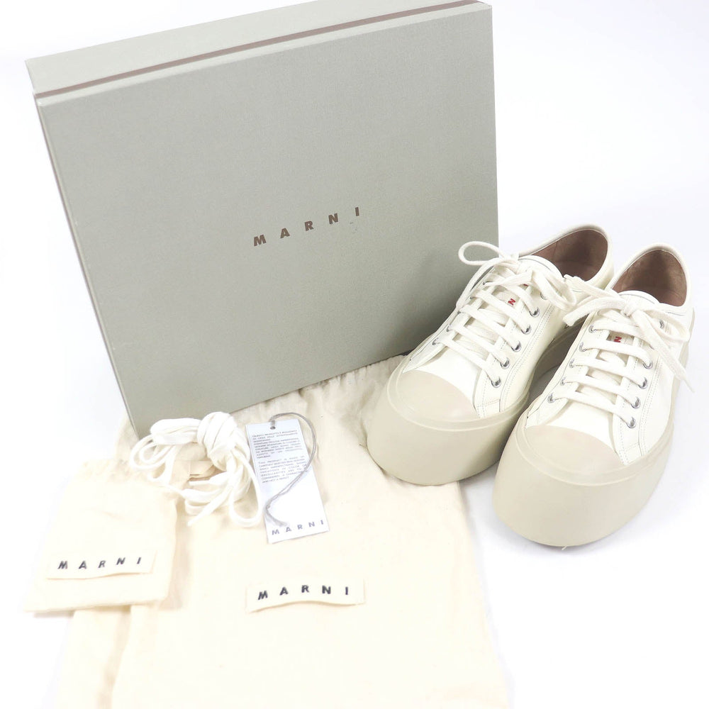 MARNI Low cut sneakers SNZU002002 Main: Leather Ivory PABLO mens 42 Used Authentic