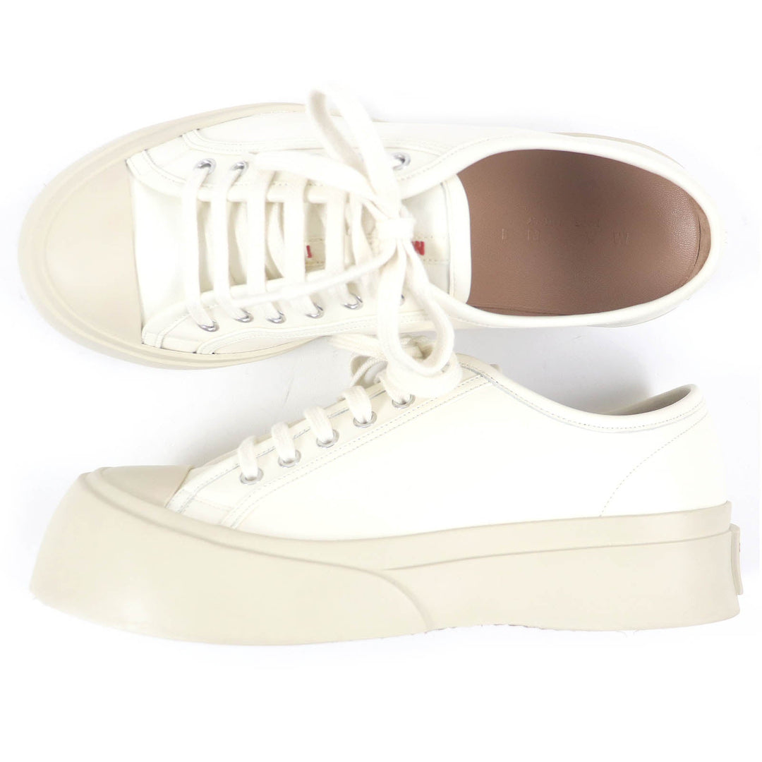 MARNI Low cut sneakers SNZU002002 Main: Leather Ivory PABLO mens 42 Used Authentic