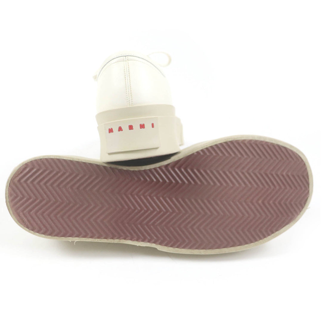 MARNI Low cut sneakers SNZU002002 Main: Leather Ivory PABLO mens 42 Used Authentic