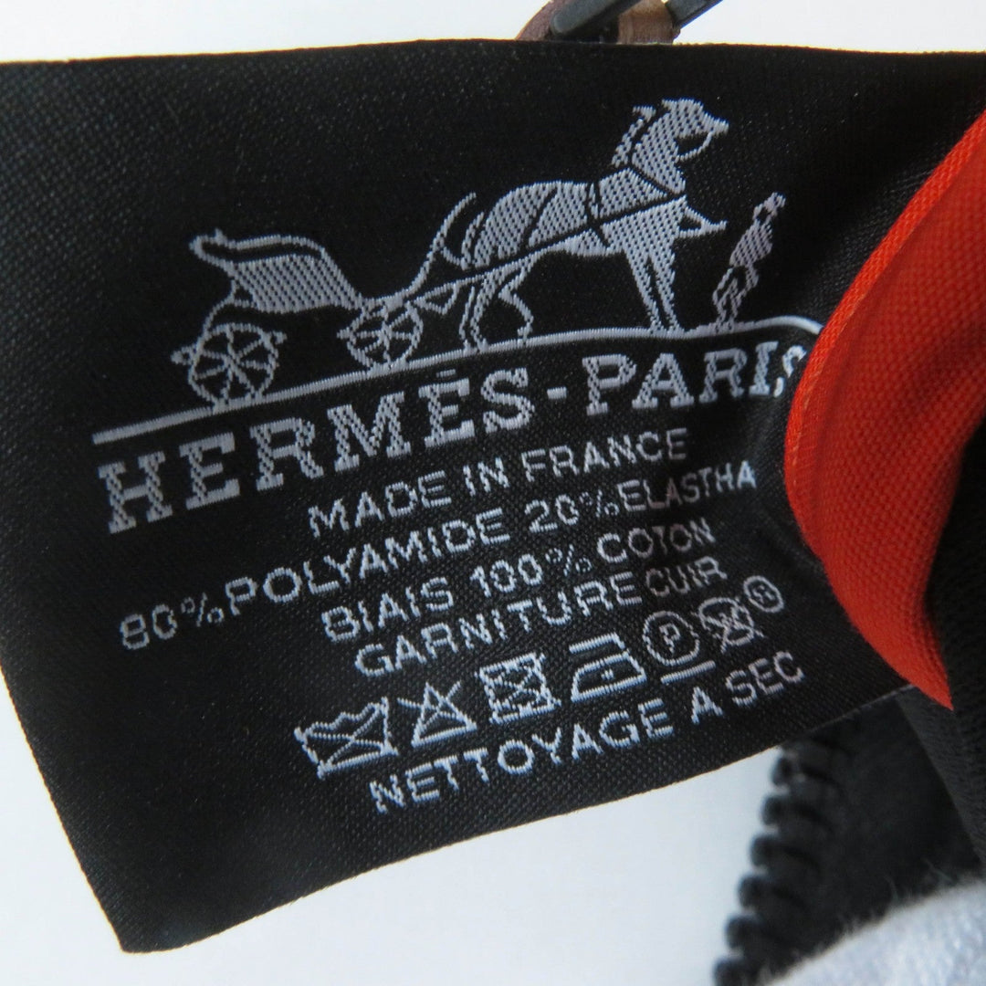 HERMES Pouch Main: Polyamide, Main: Elastane, Lining: Cotton, Part: Leather Orange Neoban Thalassa PM Women Used Authentic