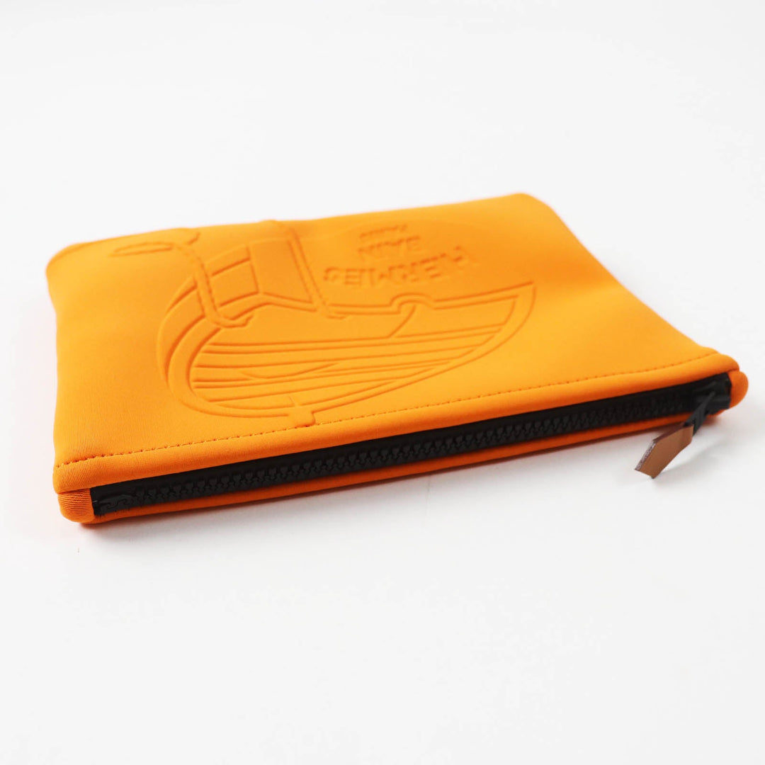 HERMES Pouch Main: Polyamide, Main: Elastane, Lining: Cotton, Part: Leather Orange Neoban Thalassa PM Women Used Authentic