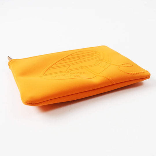 HERMES Pouch Main: Polyamide, Main: Elastane, Lining: Cotton, Part: Leather Orange Neoban Thalassa PM Women Used Authentic