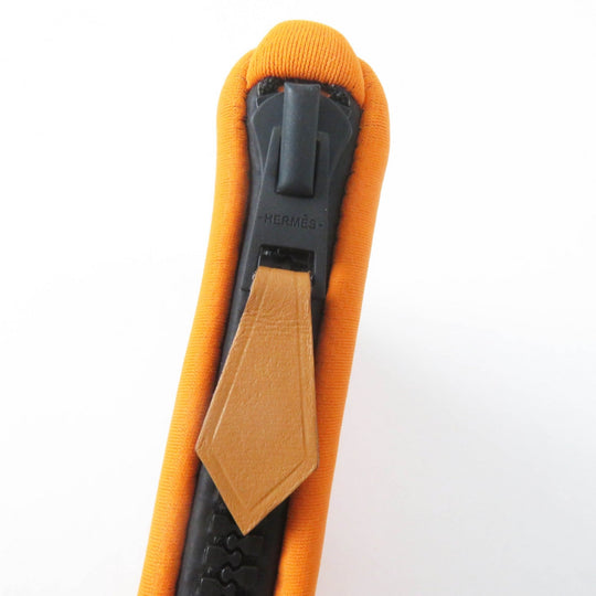 HERMES Pouch Main: Polyamide, Main: Elastane, Lining: Cotton, Part: Leather Orange Neoban Thalassa PM Women Used Authentic