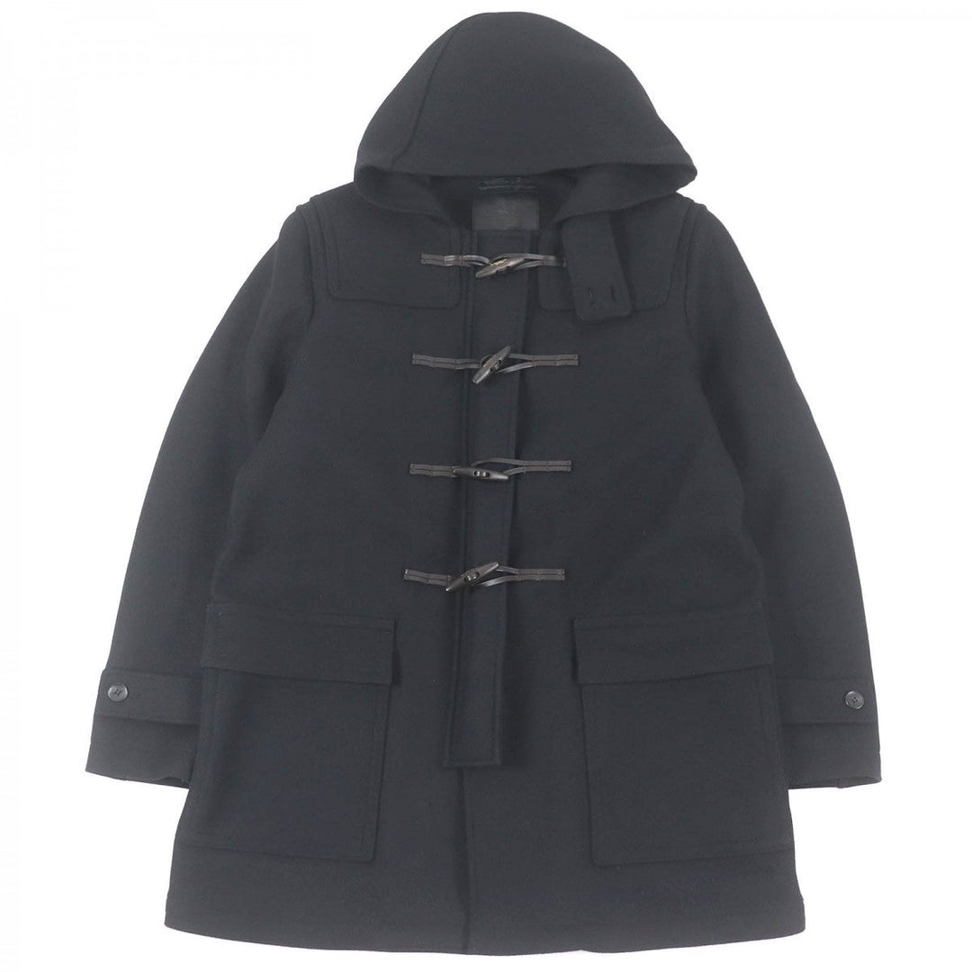 COACH Duffel coat Outer material: 78% wool, Outer material: 22% nylon, Lining: 100% cupra, Leather part: cowhide black mens L Used Authentic
