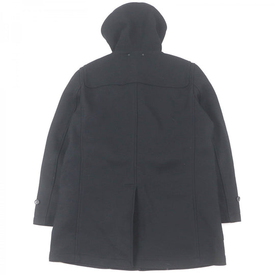 COACH Duffel coat Outer material: 78% wool, Outer material: 22% nylon, Lining: 100% cupra, Leather part: cowhide black mens L Used Authentic