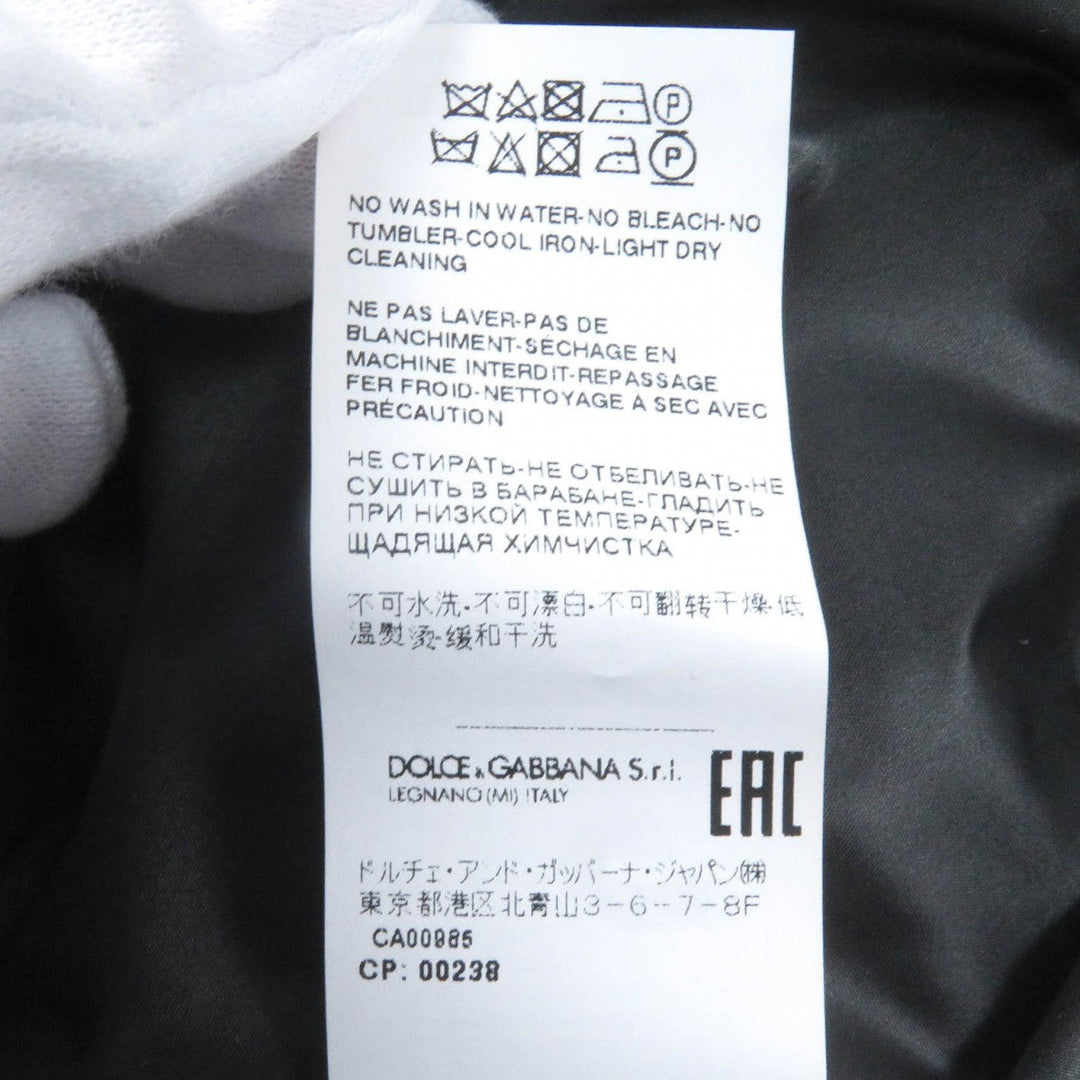 DOLCE&GABBANA Vest G9XP2T Outer: 90% wool, Outer: 10% nylon, Lining: 100% polyester, Filling: 90% down, Filling: 10% feather gray mens 46 Used Authentic