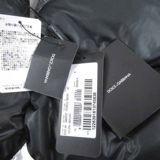 DOLCE&GABBANA Vest G9XP2T Outer: 90% wool, Outer: 10% nylon, Lining: 100% polyester, Filling: 90% down, Filling: 10% feather gray mens 46 Used Authentic