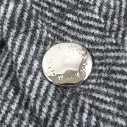 DOLCE&GABBANA Vest G9XP2T Outer: 90% wool, Outer: 10% nylon, Lining: 100% polyester, Filling: 90% down, Filling: 10% feather gray mens 46 Used Authentic