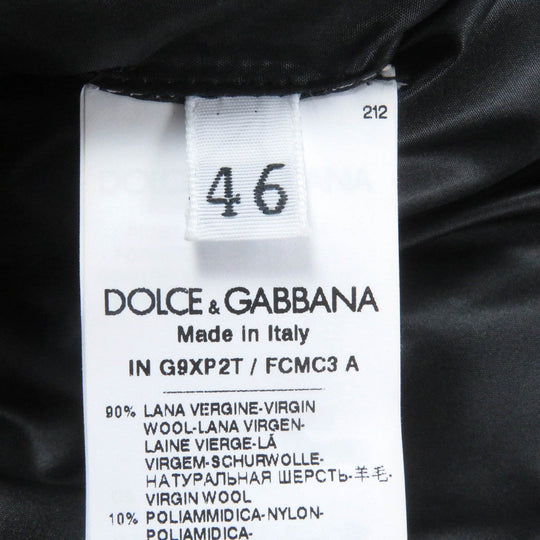 DOLCE&GABBANA Vest G9XP2T Outer: 90% wool, Outer: 10% nylon, Lining: 100% polyester, Filling: 90% down, Filling: 10% feather gray mens 46 Used Authentic