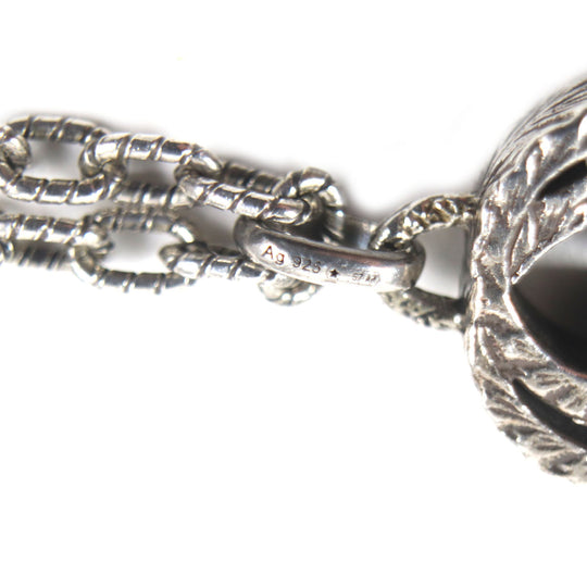 GUCCI Necklace Main�FAG925 Silver Arabesque Interlocking G mens Used Authentic