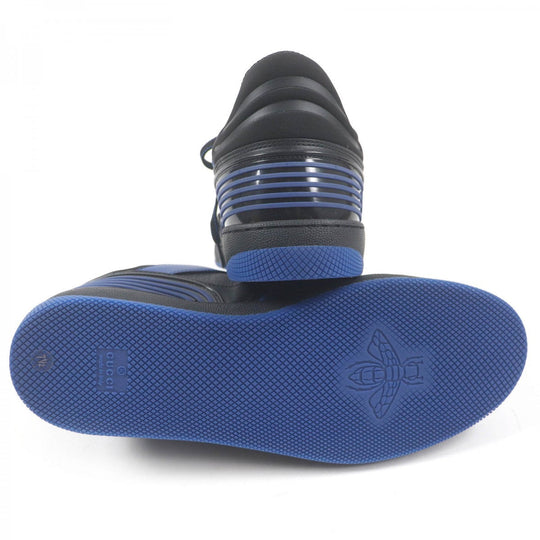 GUCCI Low cut sneakers 724004 Part: Leather Black blue mens 7.5 Used Authentic