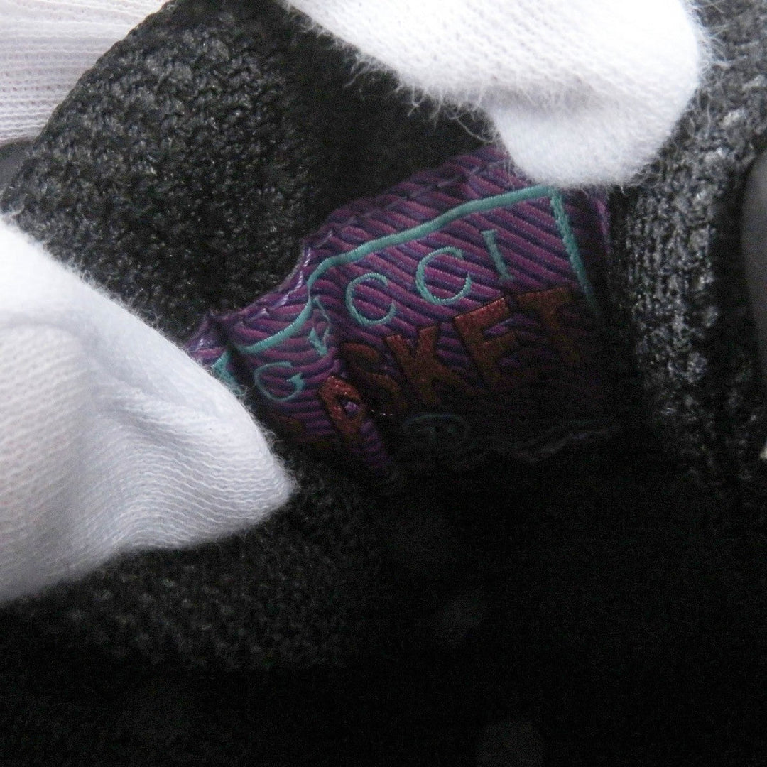 GUCCI Low cut sneakers 724004 Part: Leather Black blue mens 7.5 Used Authentic